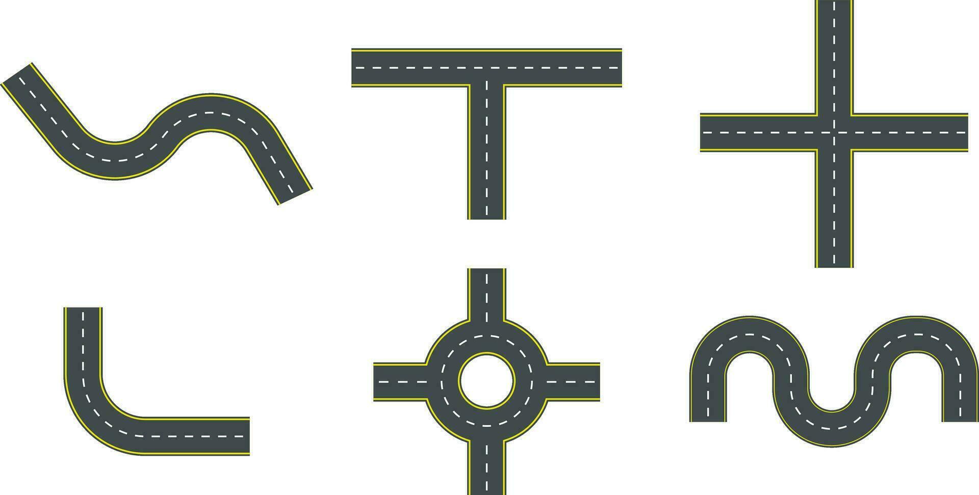 straat weg element icoon illustratie reeks vector