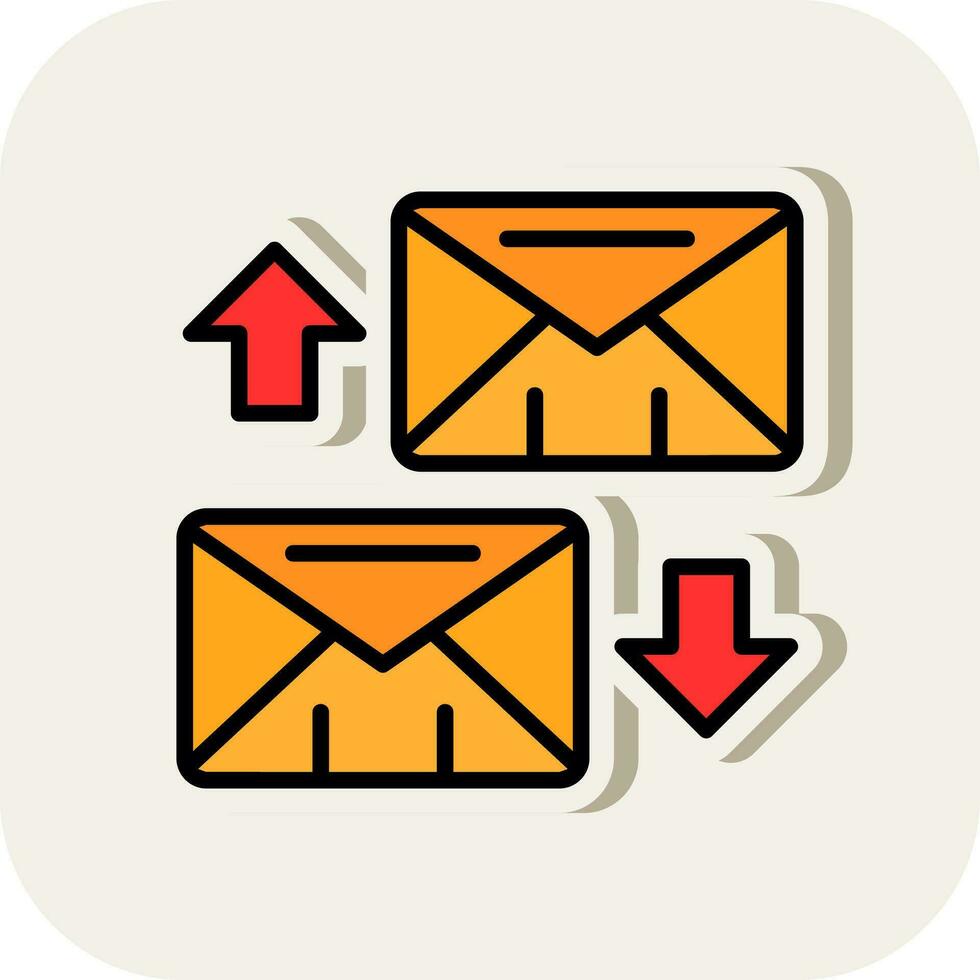 uitwisseling mails vector icoon ontwerp