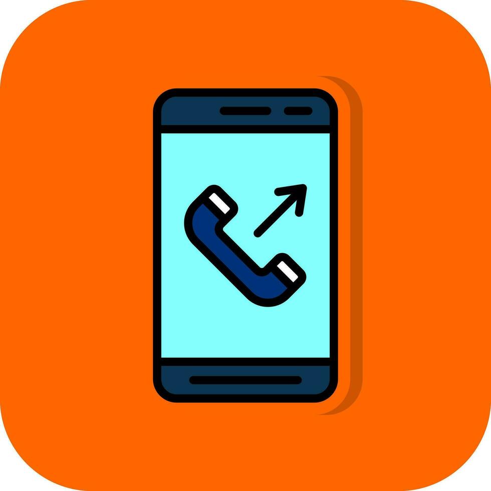 uitgaand telefoontje vector icoon ontwerp