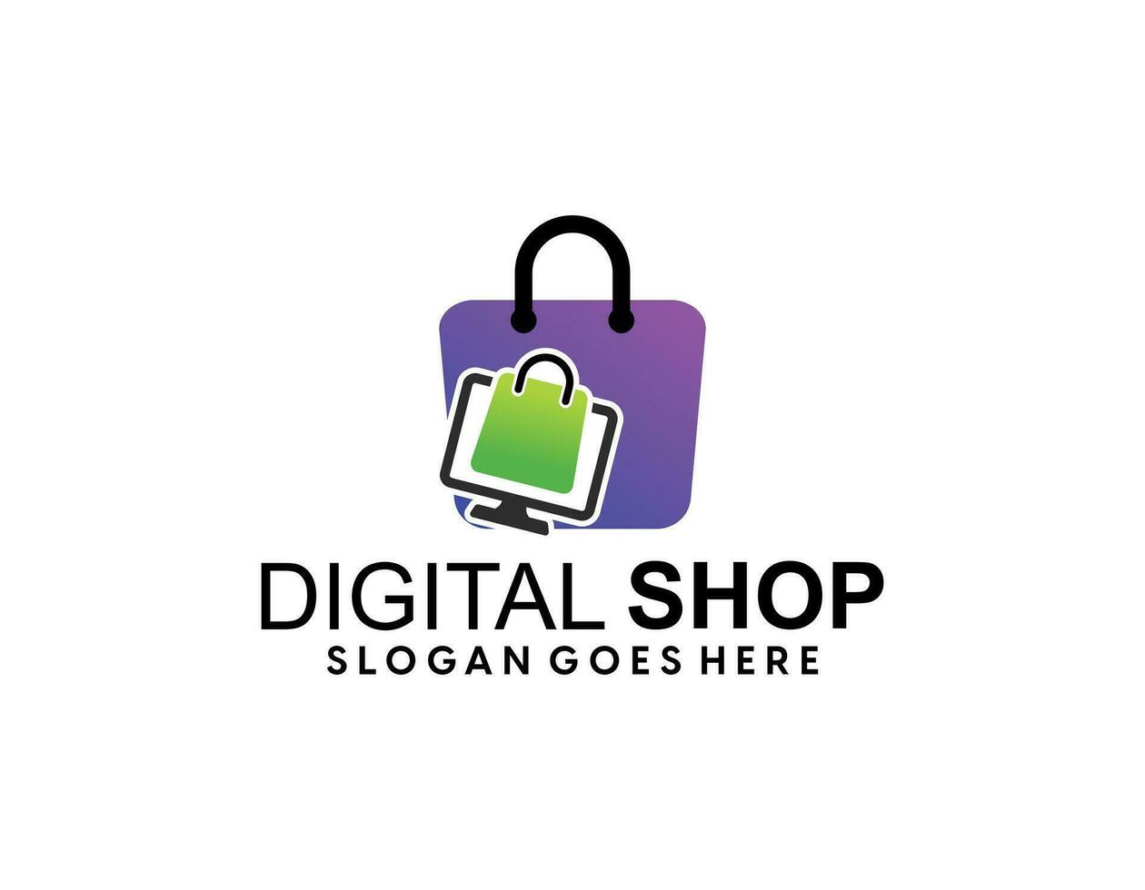 online boodschappen doen logo ontwerp sjabloon vector