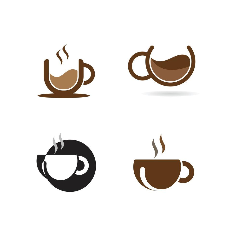 koffie glas logo vector