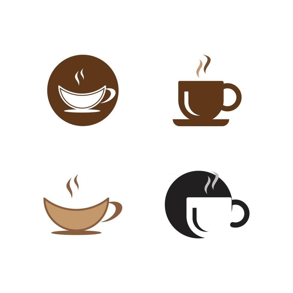 koffie glas logo vector