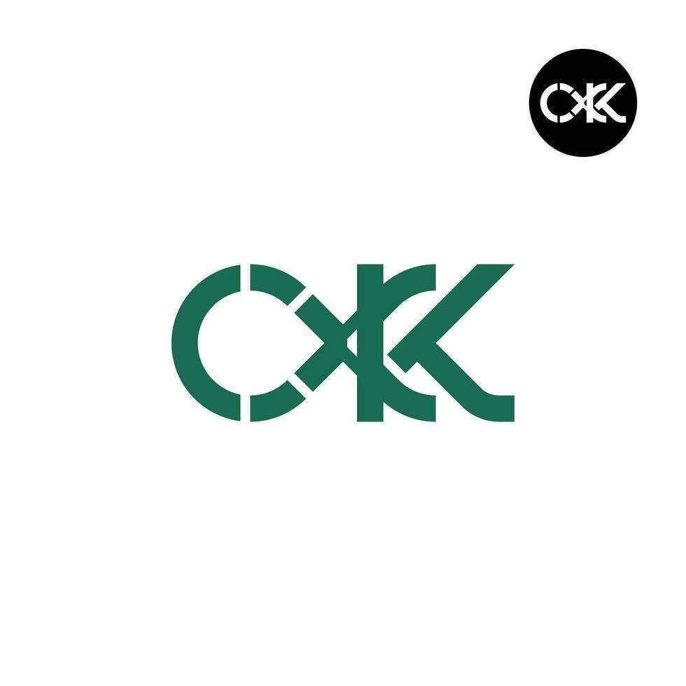 brief cxk monogram logo ontwerp vector