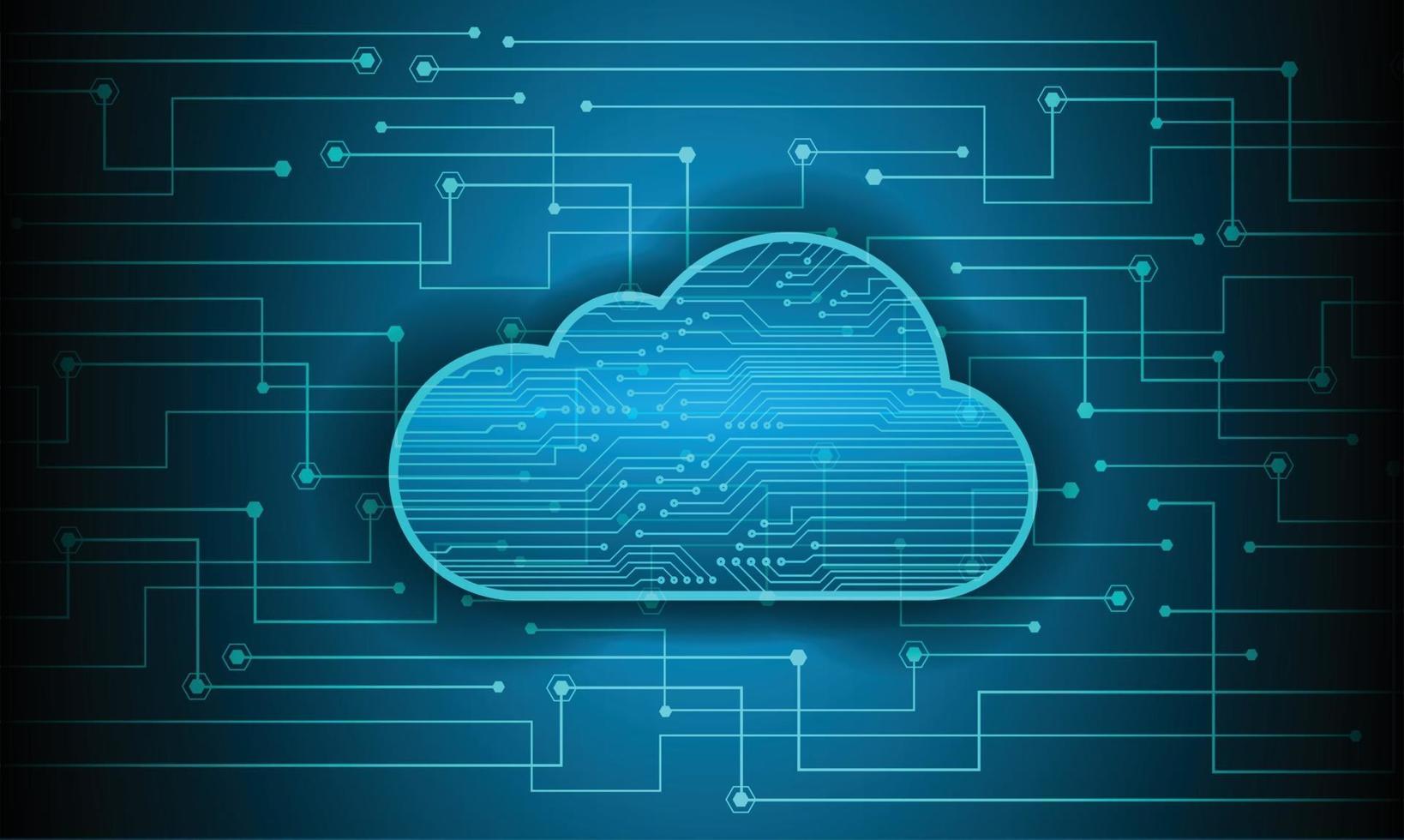 cloud computing cyber circuit toekomstige technologie concept achtergrond vector