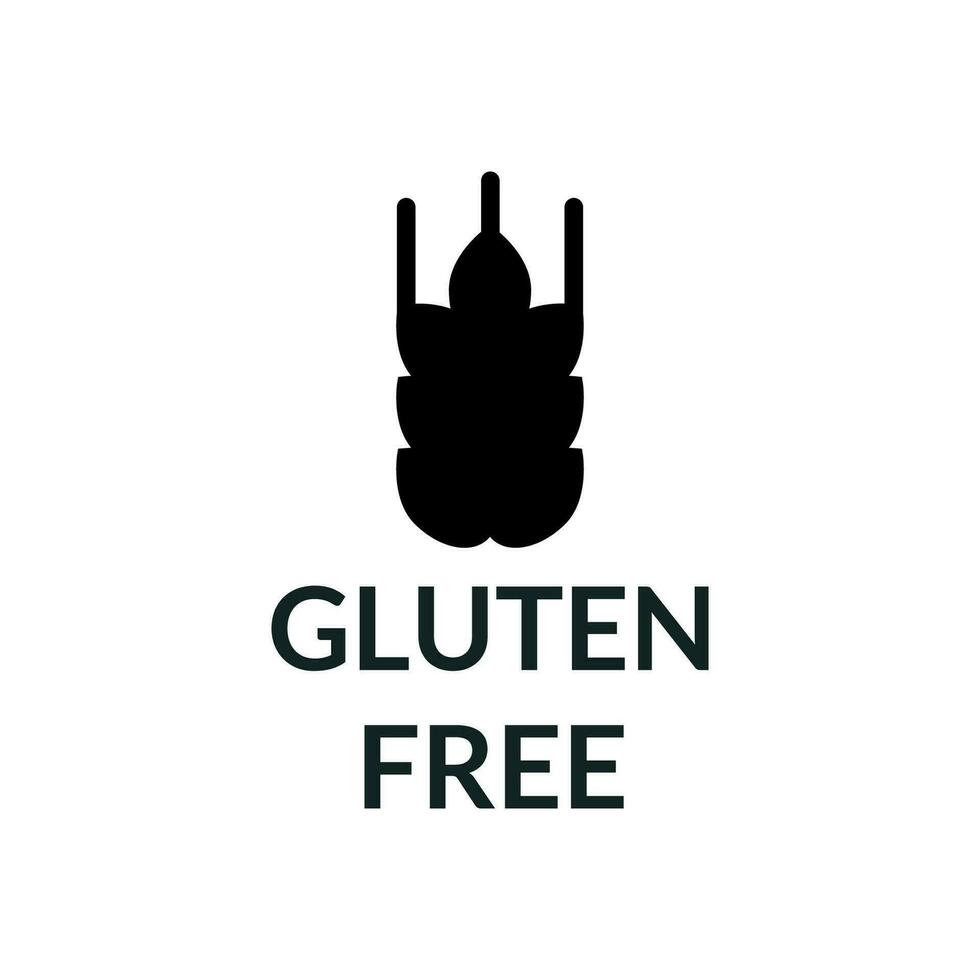 gluten vrij icoon. voor verpakking en etikettering producten dat Doen niet bevatten sporen van tarwe en andere granen met gluten vector