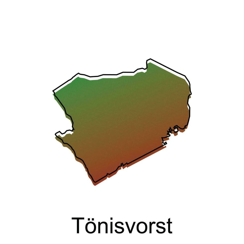 kaart stad van tonisvorst, wereld kaart Internationale vector sjabloon met schets illustratie ontwerp, geschikt voor uw bedrijf