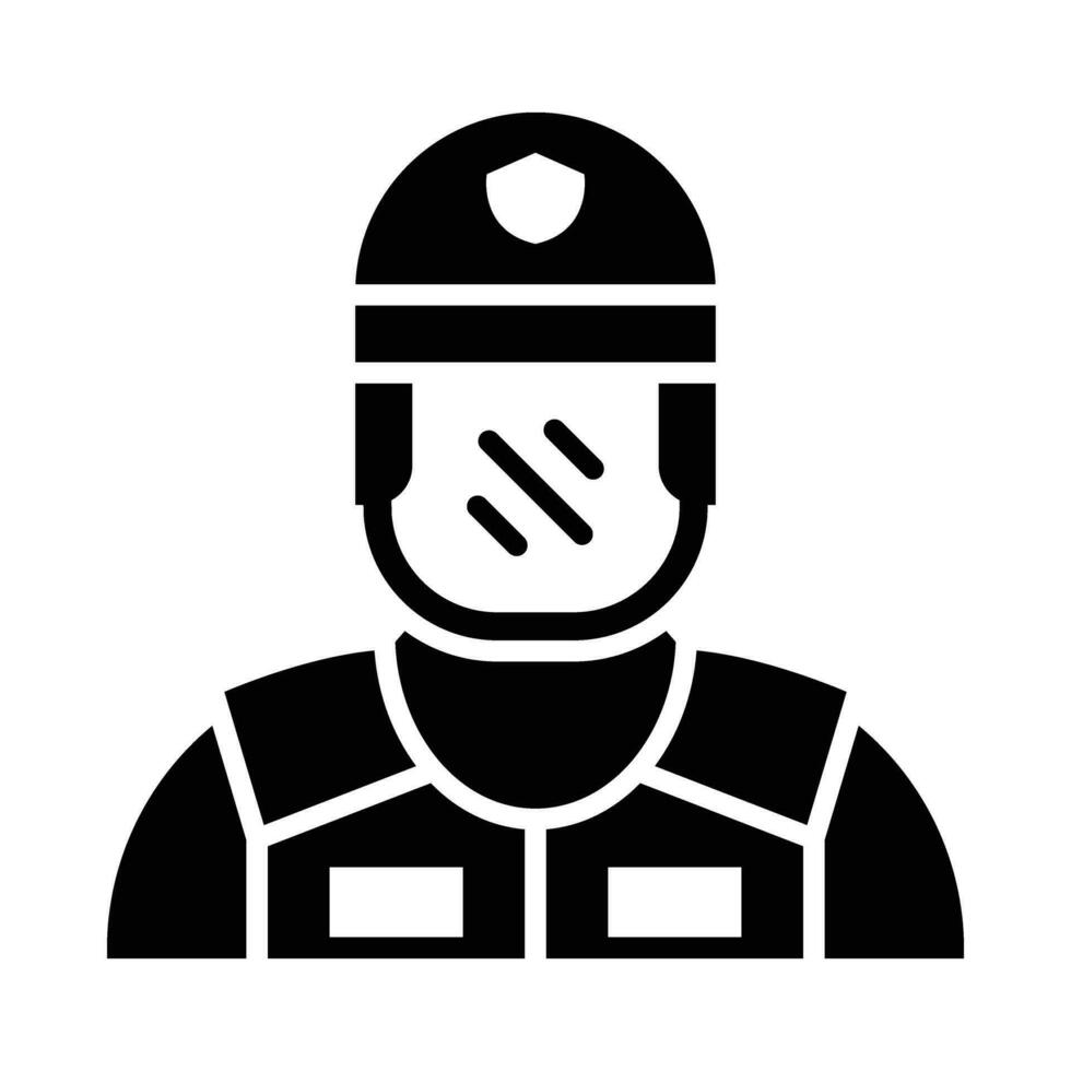 herrie Politie vector glyph icoon voor persoonlijk en reclame gebruiken.