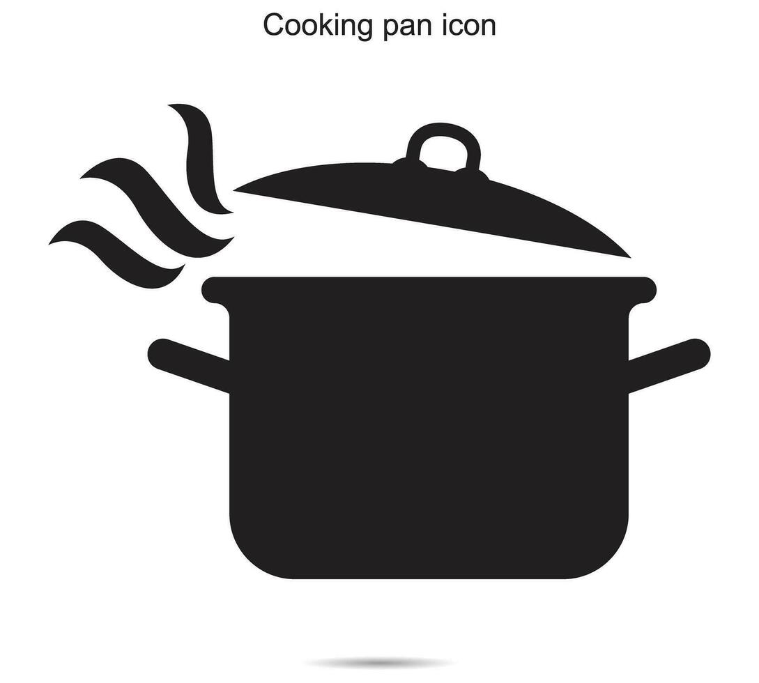 Koken pan icoon, vector illustratie.