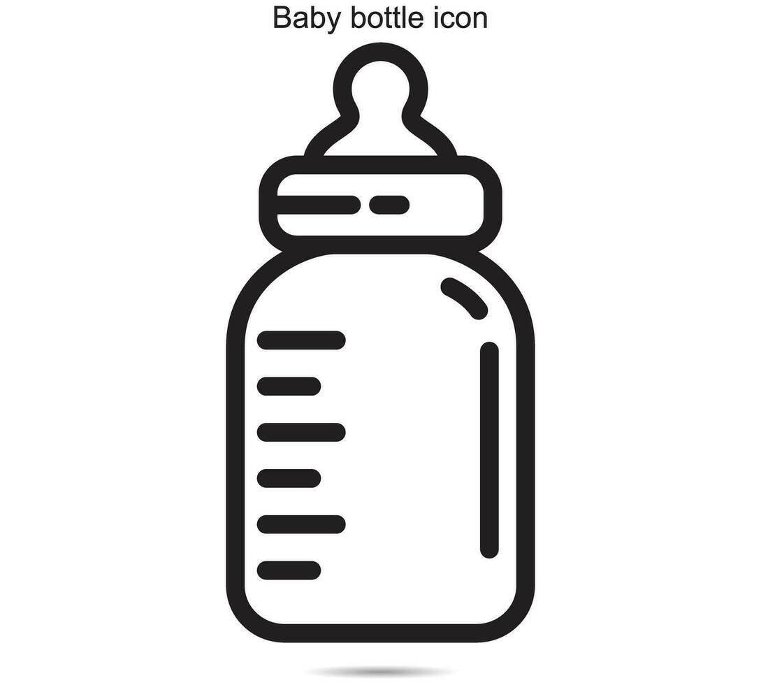 baby fles icoon, vector illustratie.