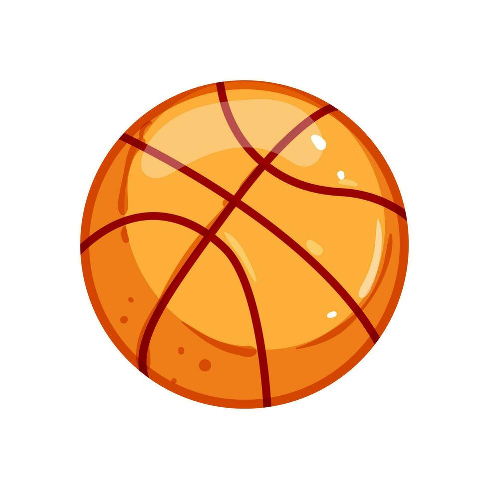 zwart basketbal bal tekenfilm vector illustratie