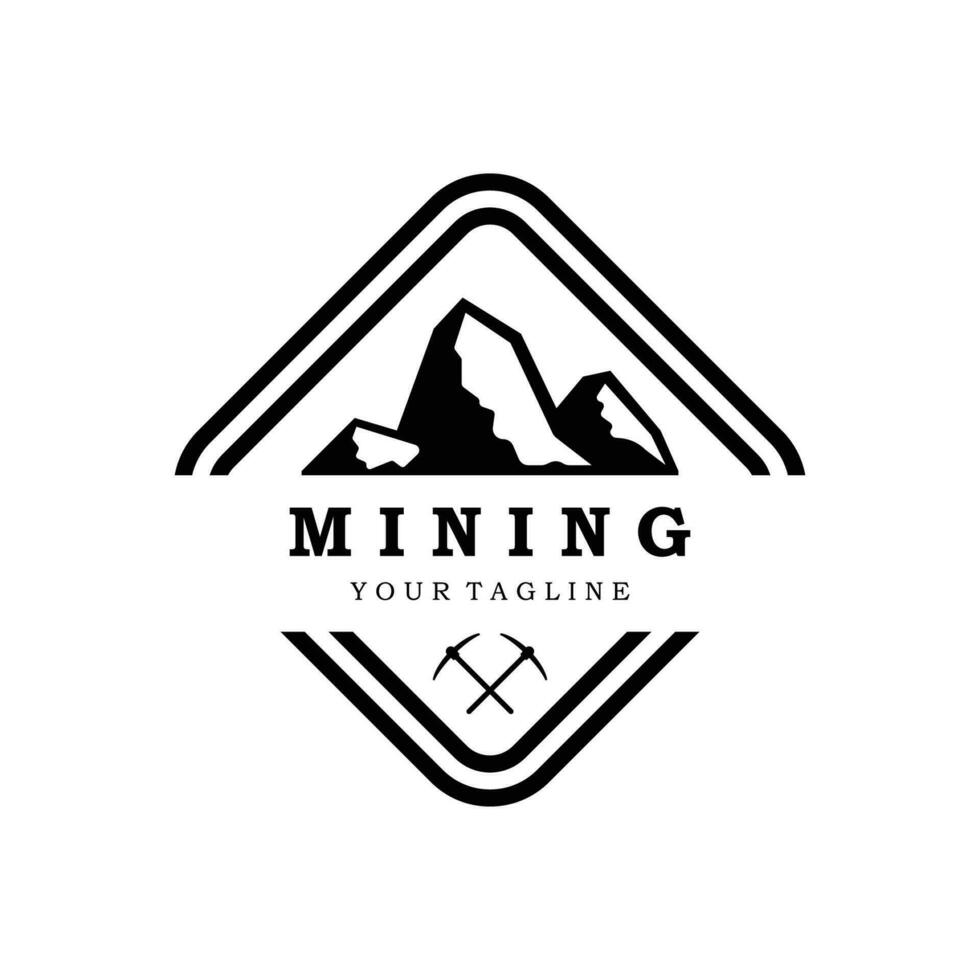 mijnbouw logo icoon vector