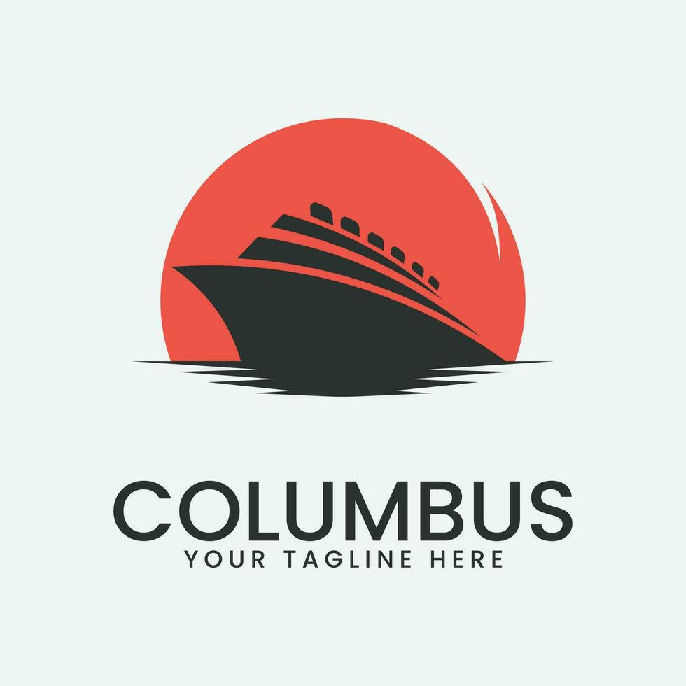 Columbus logo vector illustratie ontwerp