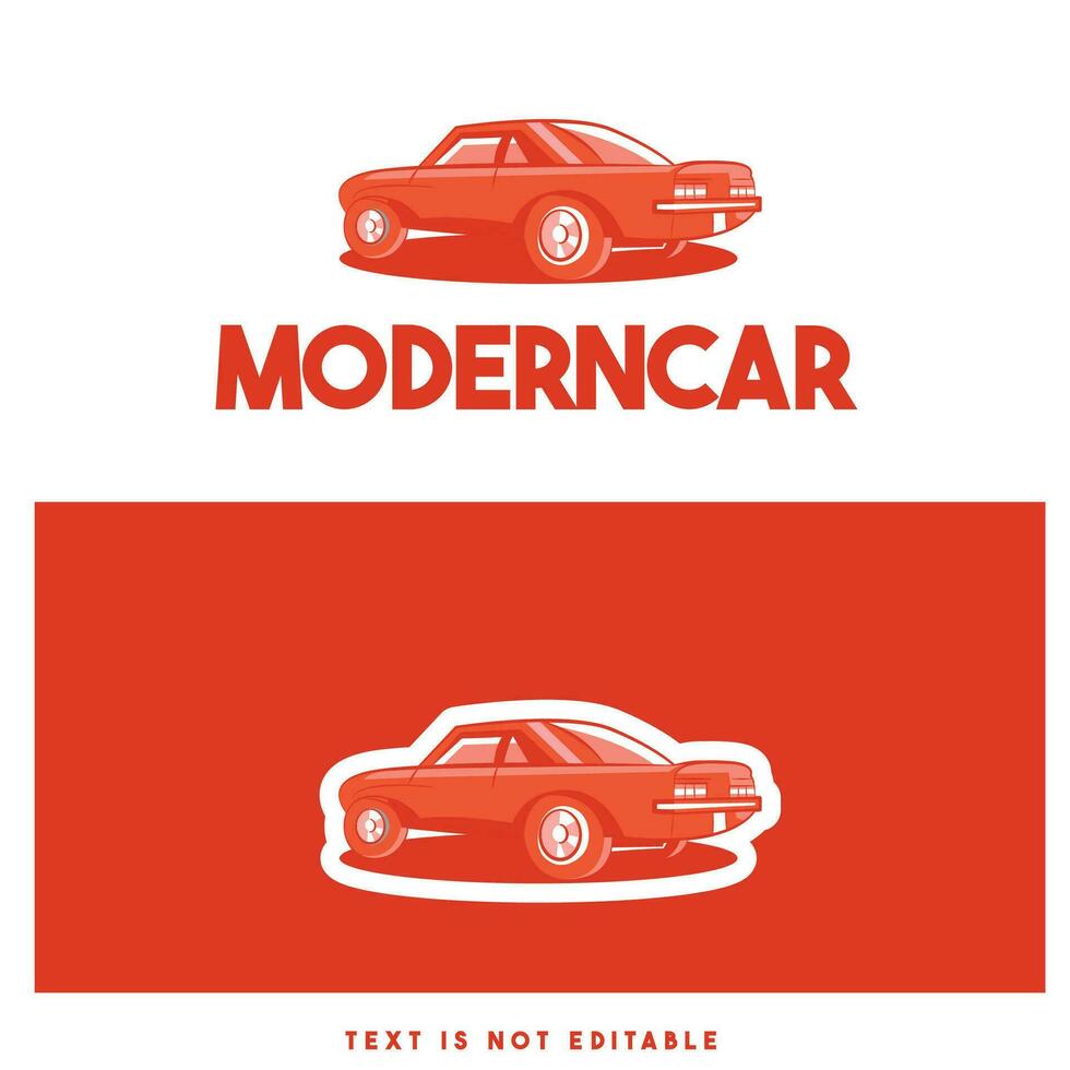 rood ondersteuning auto - auto logo - wijnoogst auto logo - vlak auto vector