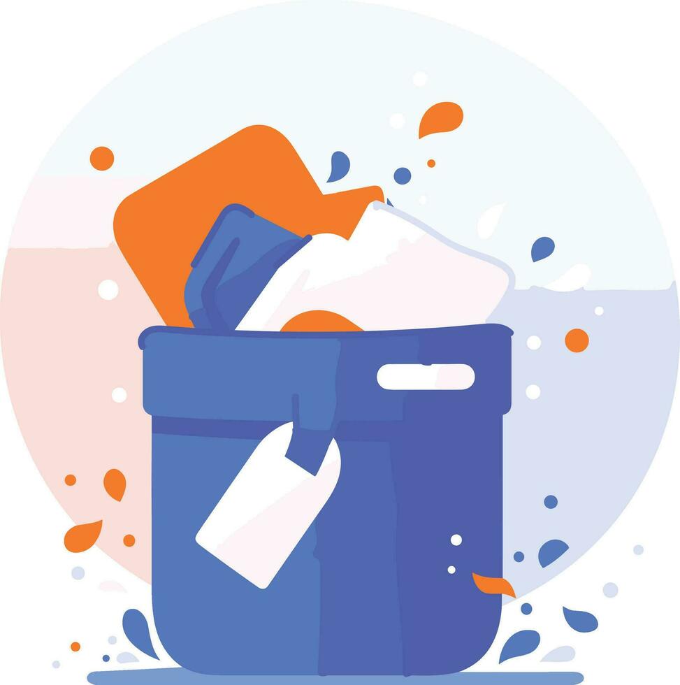 uitschot kan voor recycling in ux ui vlak stijl vector