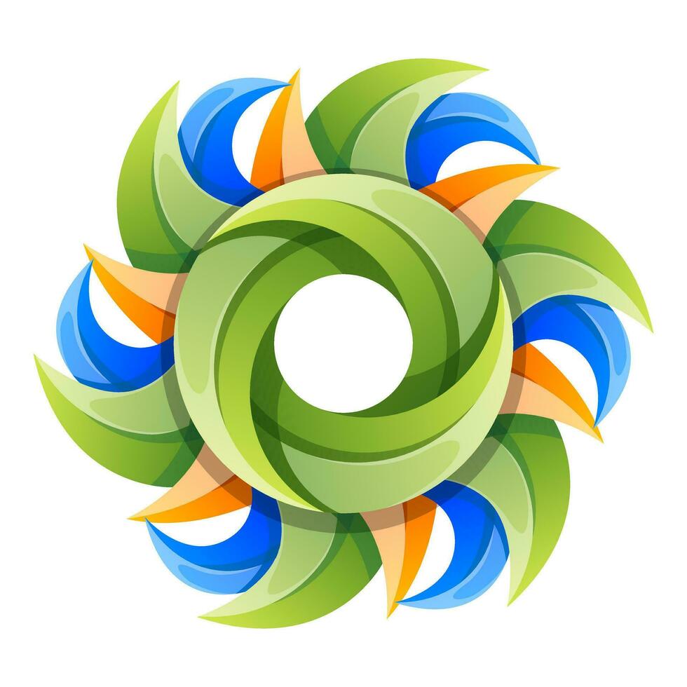kleurrijk abstract bloem icoon logo ontwerp vector