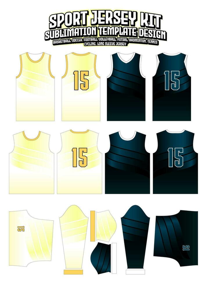 gemakkelijk kolken Jersey ontwerp sportkleding patroon sjabloon vector