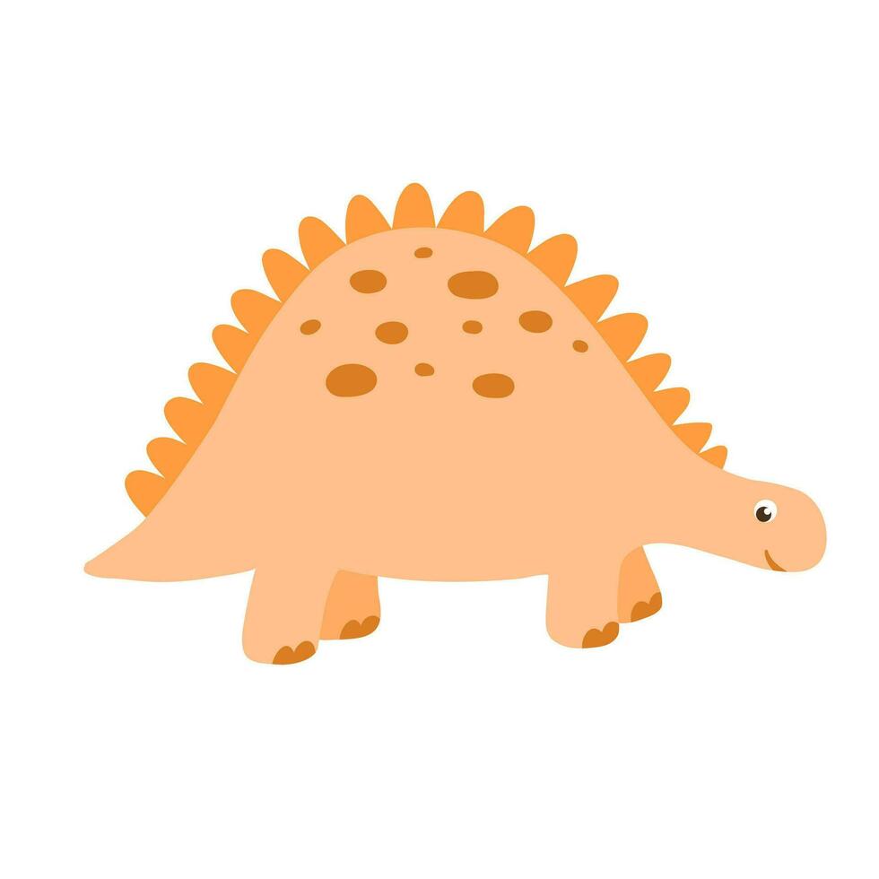 schattig weinig baby dinosaurus. vector kleurrijk illustratie geïsoleerd Aan wit achtergrond voor kinderen