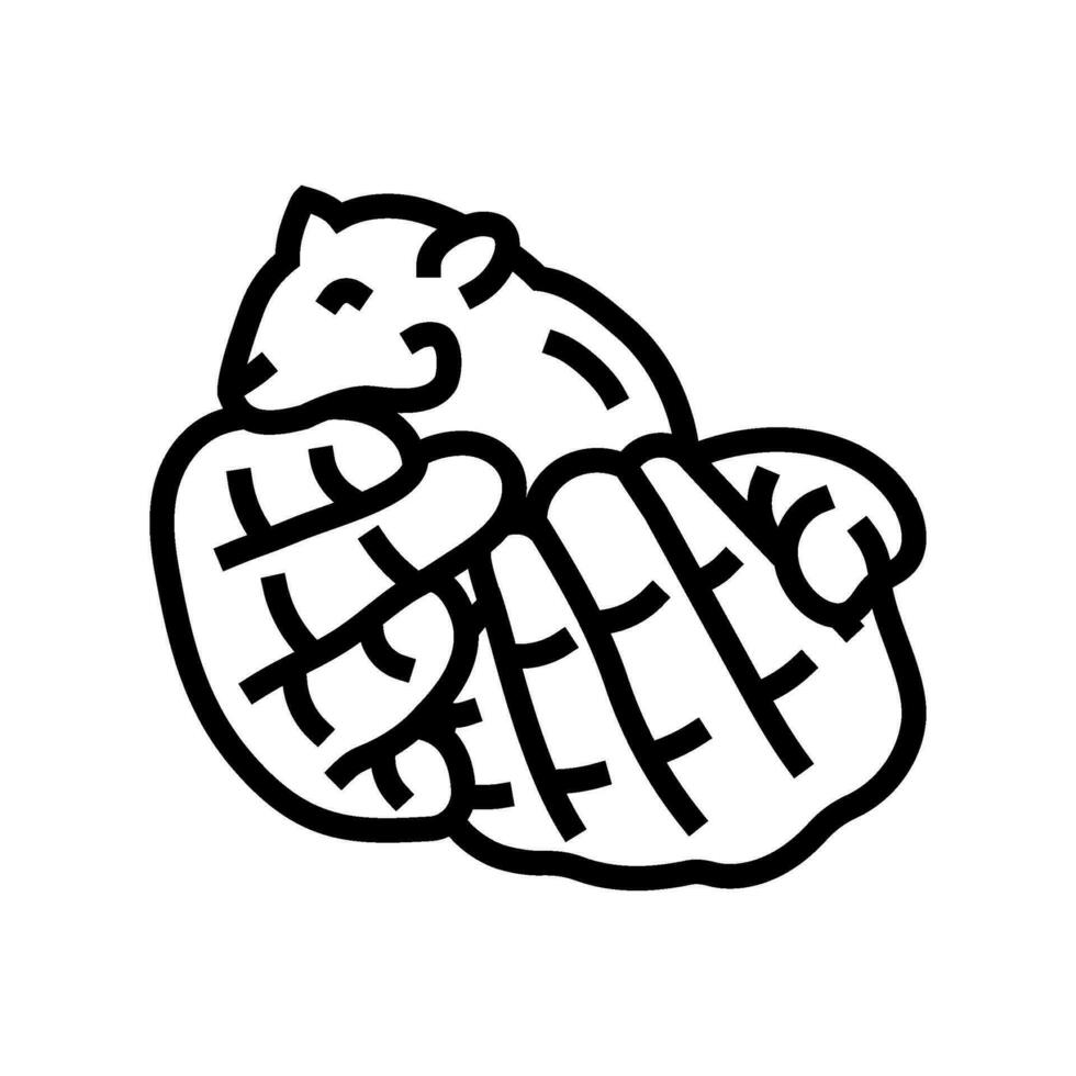 hamster hand- huisdier lijn icoon vector illustratie