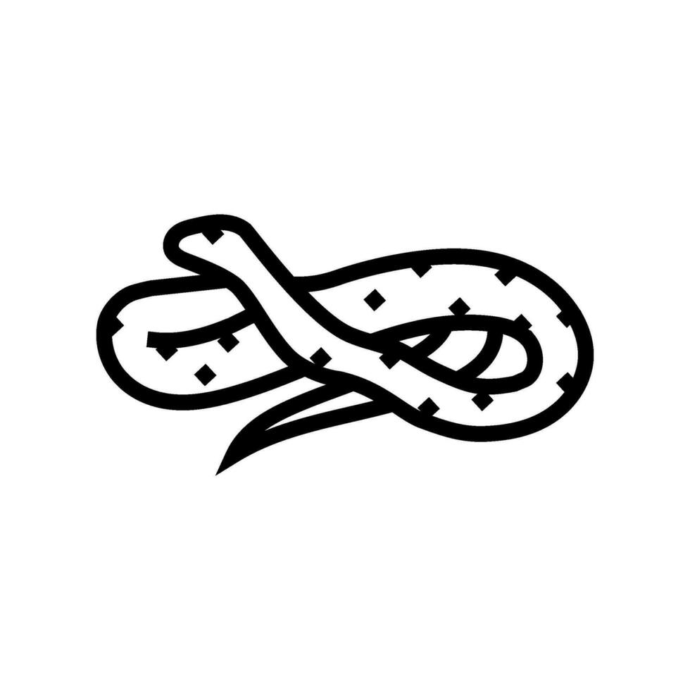 groen boom Python dier slang lijn icoon vector illustratie