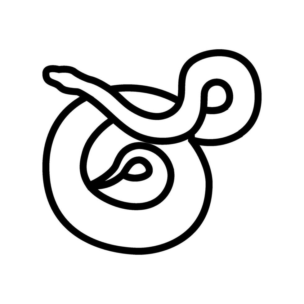 Python dier slang lijn icoon vector illustratie