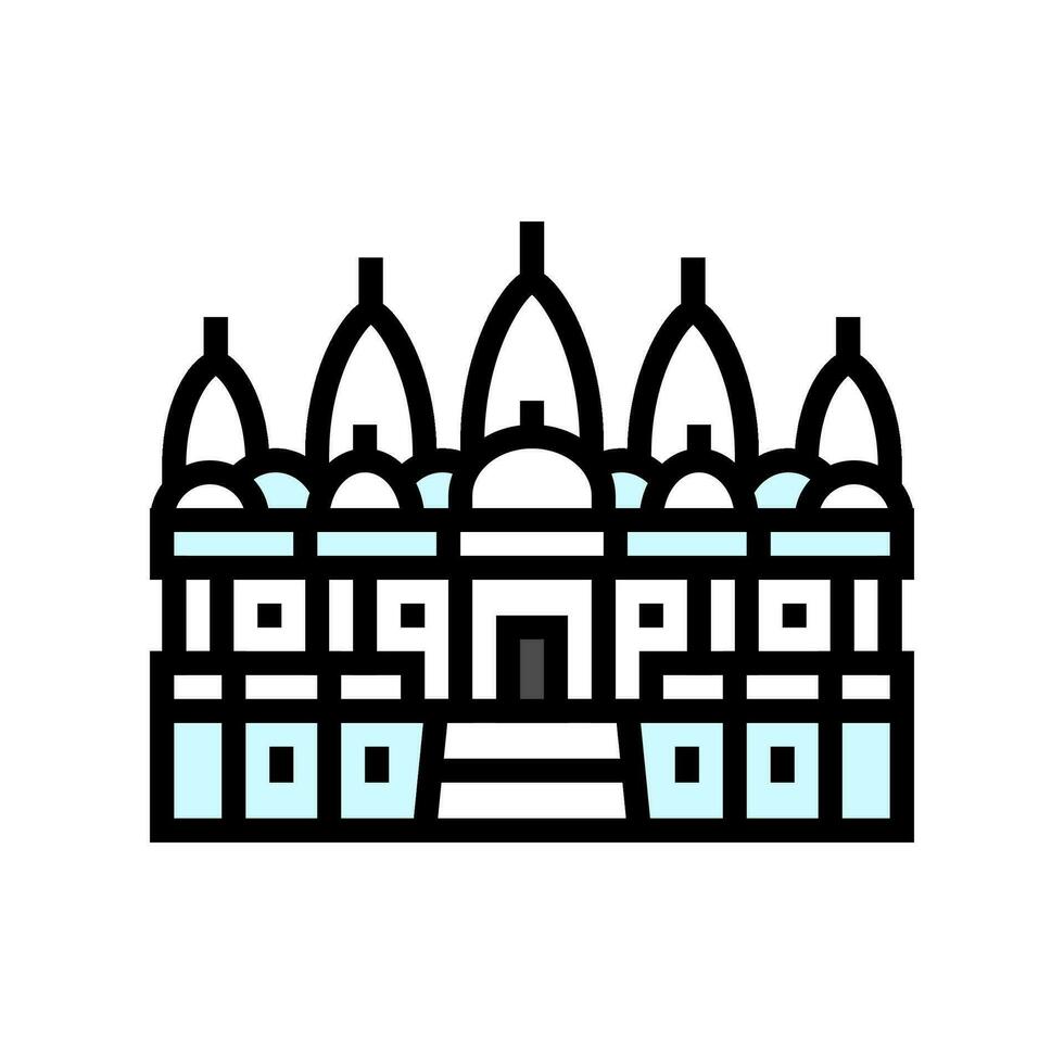 Hindoe tempel god om kleur icoon vector illustratie