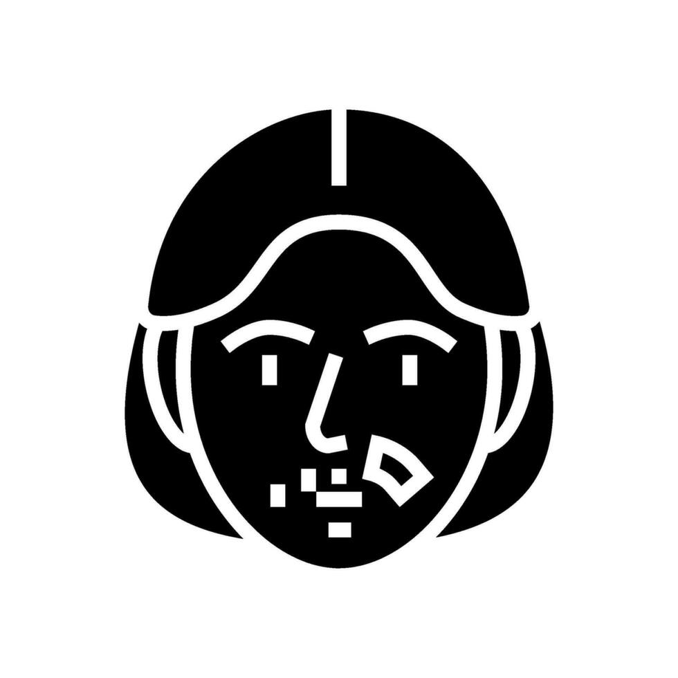 snor haar- verwijdering vrouw glyph icoon vector illustratie