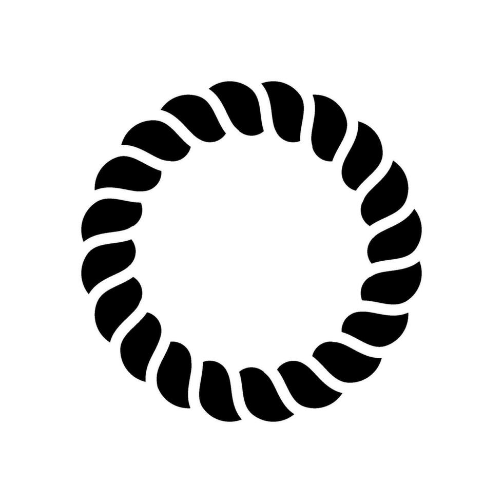 shimenawa ring Shintoïsme glyph icoon vector illustratie