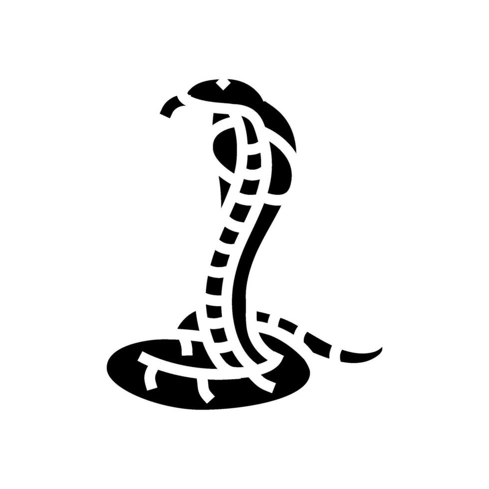 cobra dier slang glyph icoon vector illustratie