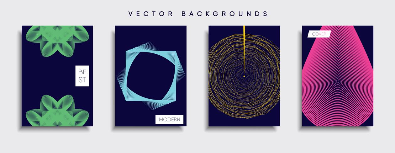 Minimale vectoromslagontwerpen. Toekomstige postersjabloon. vector