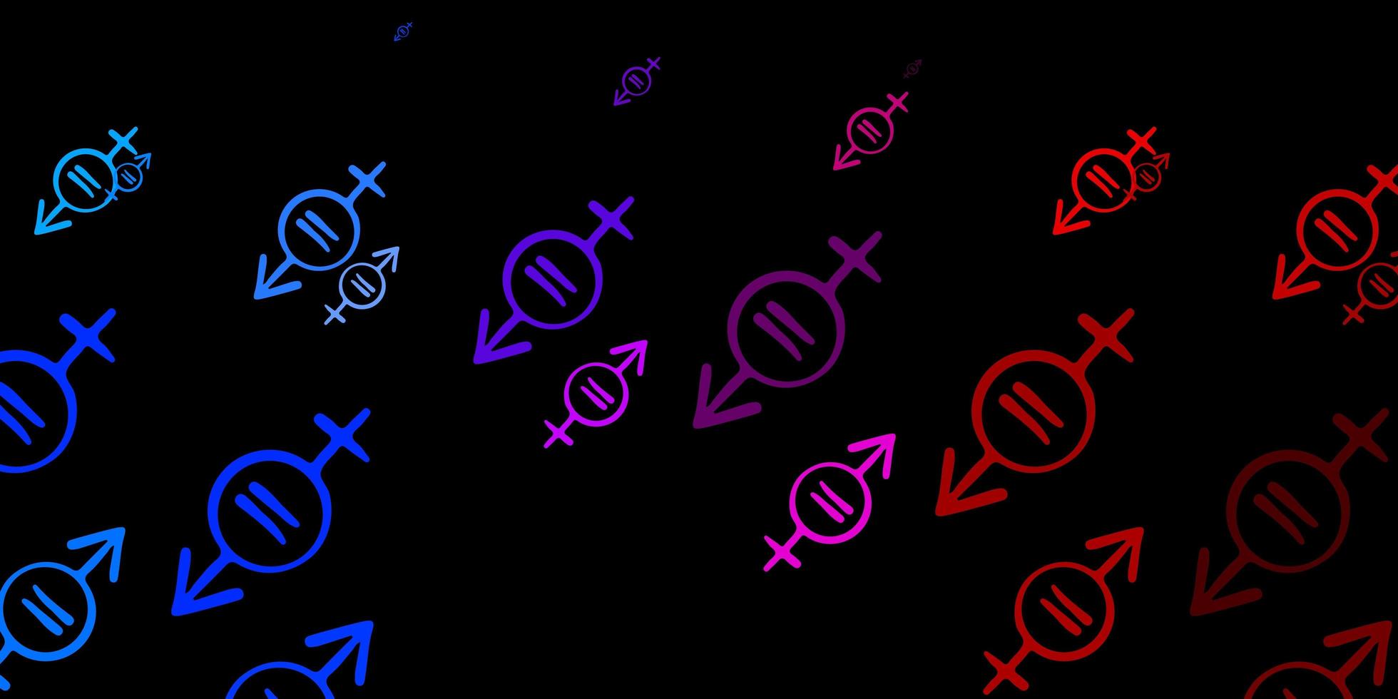 donkerblauwe, rode vectortextuur met de rechtensymbolen van vrouwen. vector