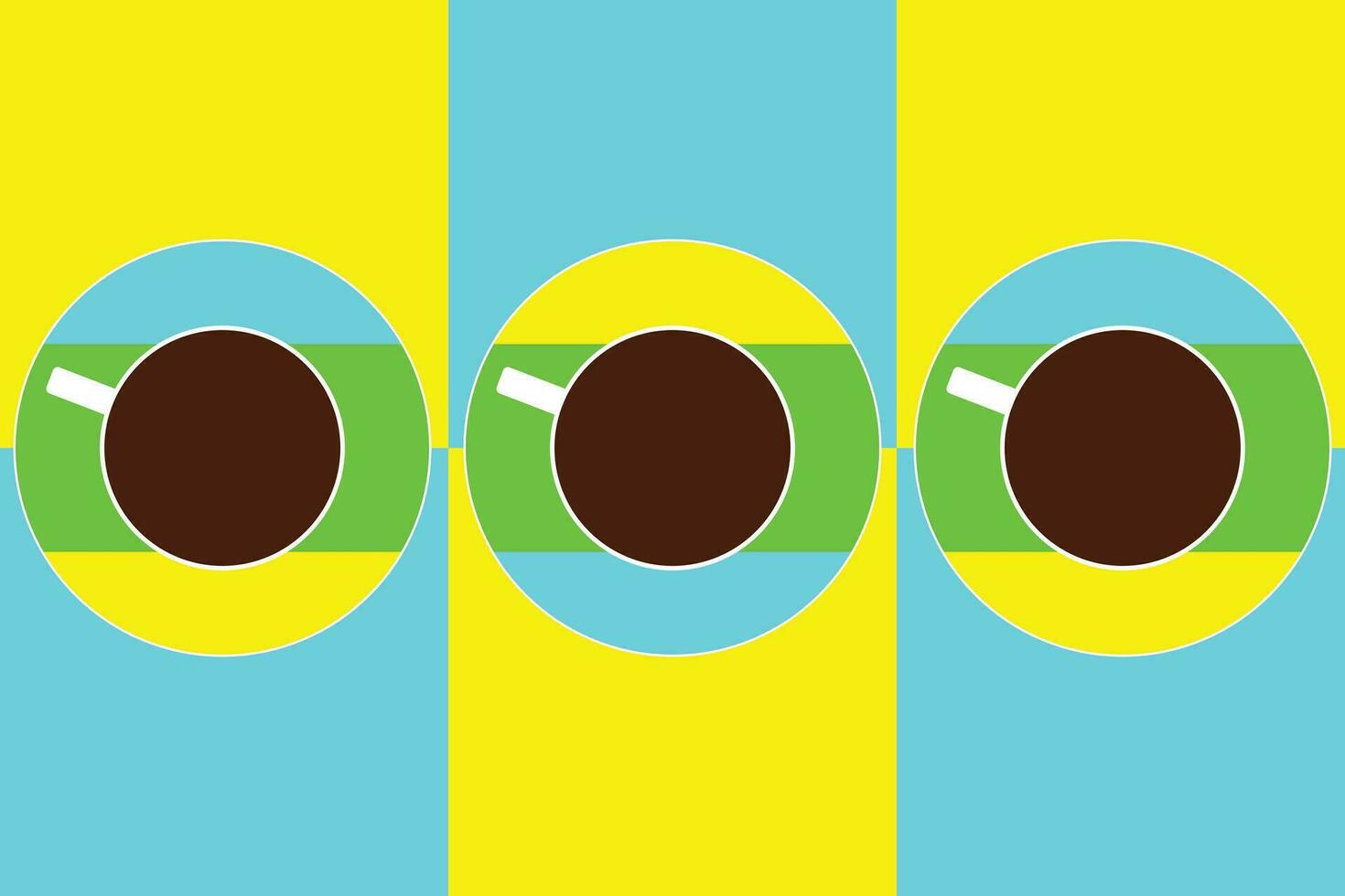 modern en kleurrijk achtergrond met koffie cups vector