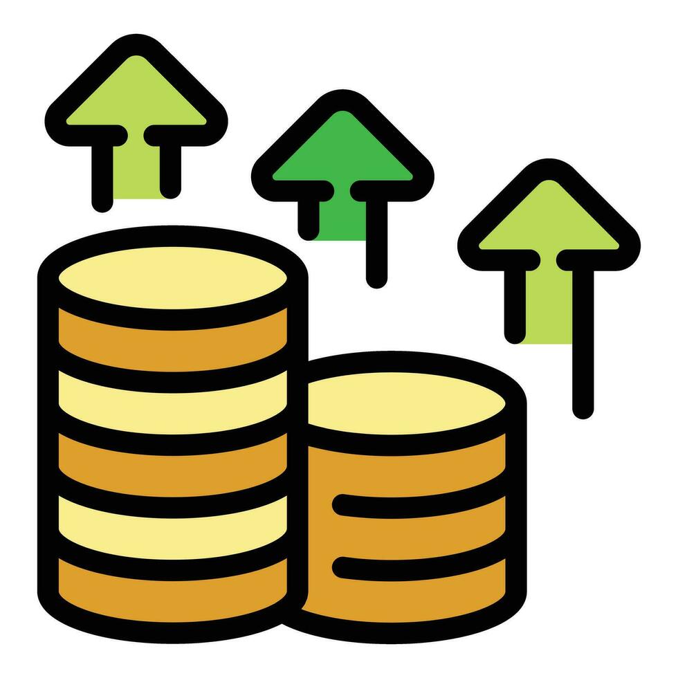 geld opslaan omhoog icoon vector vlak