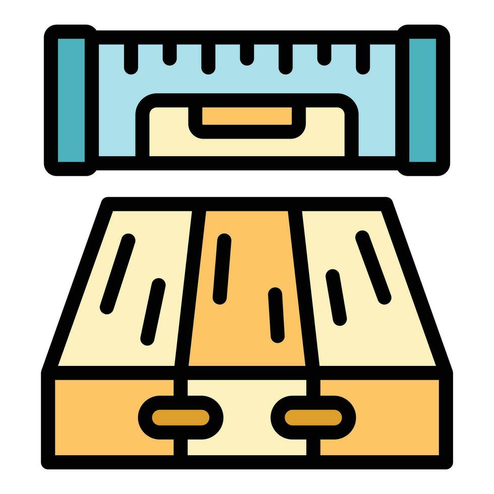 verbouwing hout verdieping icoon vector vlak