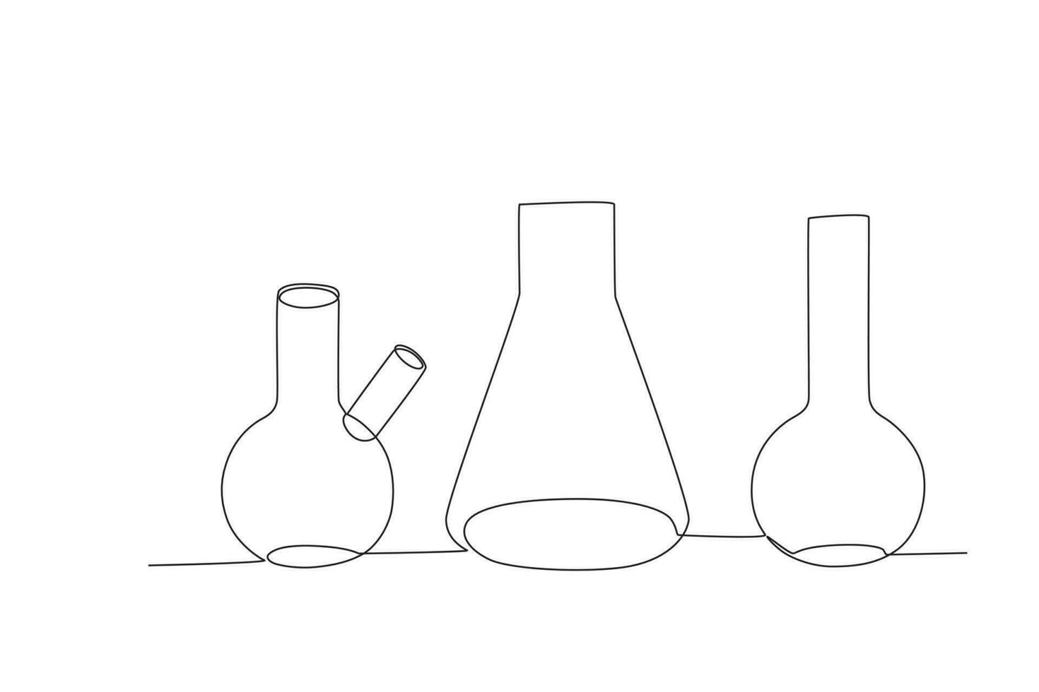 drie stukken van laboratorium uitrusting vector