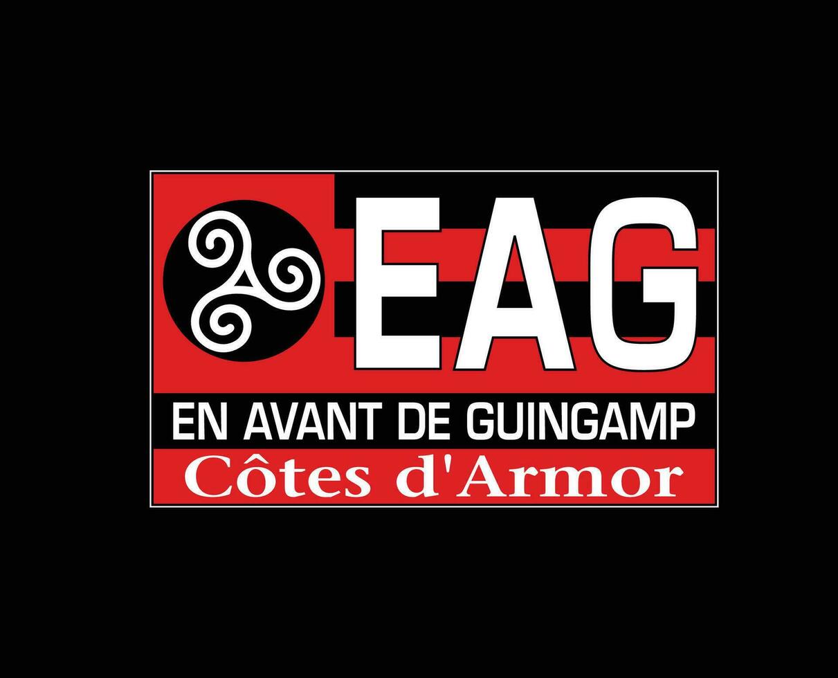 ea guingamp club logo symbool ligue 1 Amerikaans voetbal Frans abstract ontwerp vector illustratie met zwart achtergrond