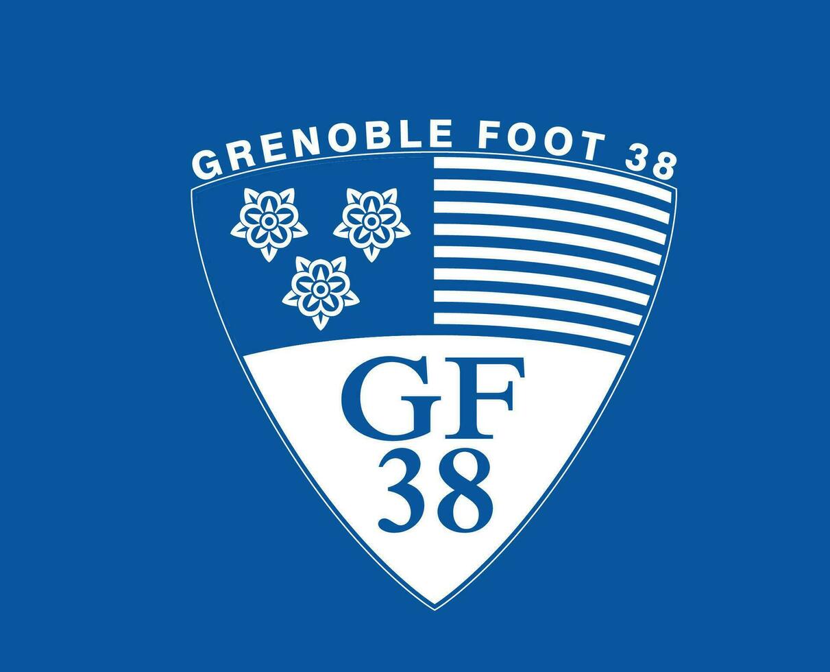 grenoble voet club logo symbool ligue 1 Amerikaans voetbal Frans abstract ontwerp vector illustratie met blauw achtergrond