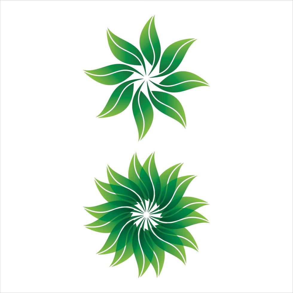 boomblad logo's van groene boomblad ecologie en natuur vers ingesteld icoon en logo vector