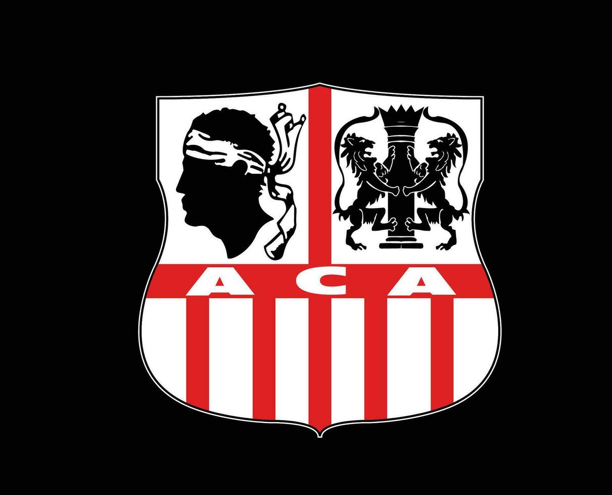 ajaccio club logo symbool ligue 1 Amerikaans voetbal Frans abstract ontwerp vector illustratie met zwart achtergrond