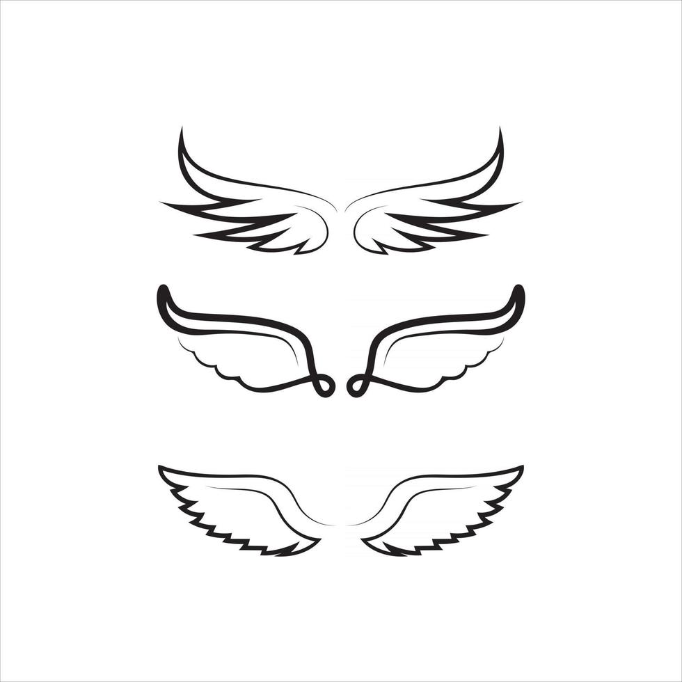 falcon logo sjabloon vector vogel vleugels set logo en pictogram