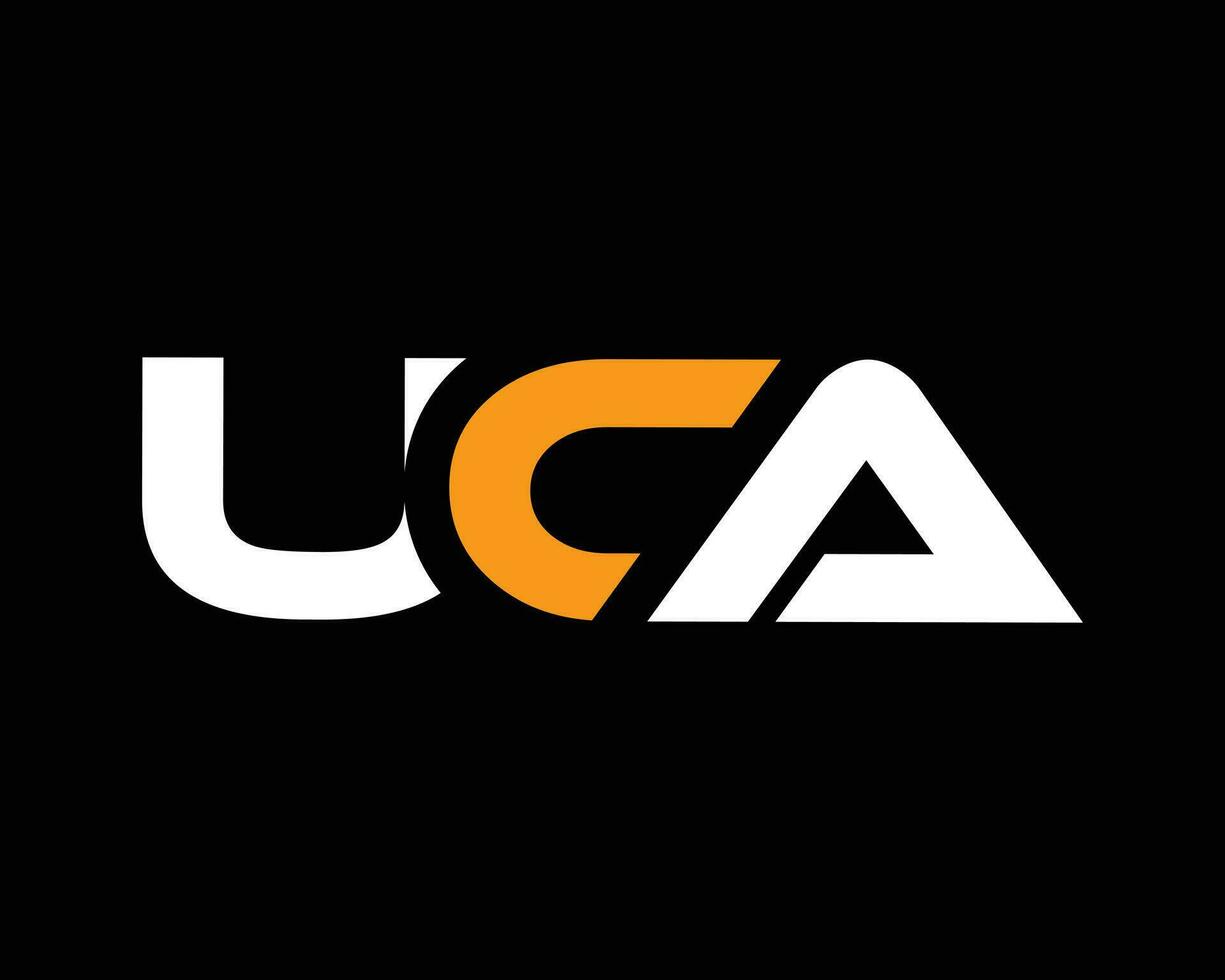 verdrievoudigen brief 'uca' logo ontwerp illustratie vector