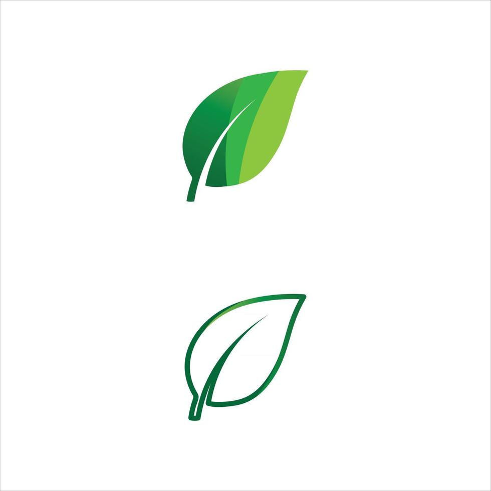 boombladpictogram en logo's van groene boombladecologie en natuurset voor logo-ontwerp vector