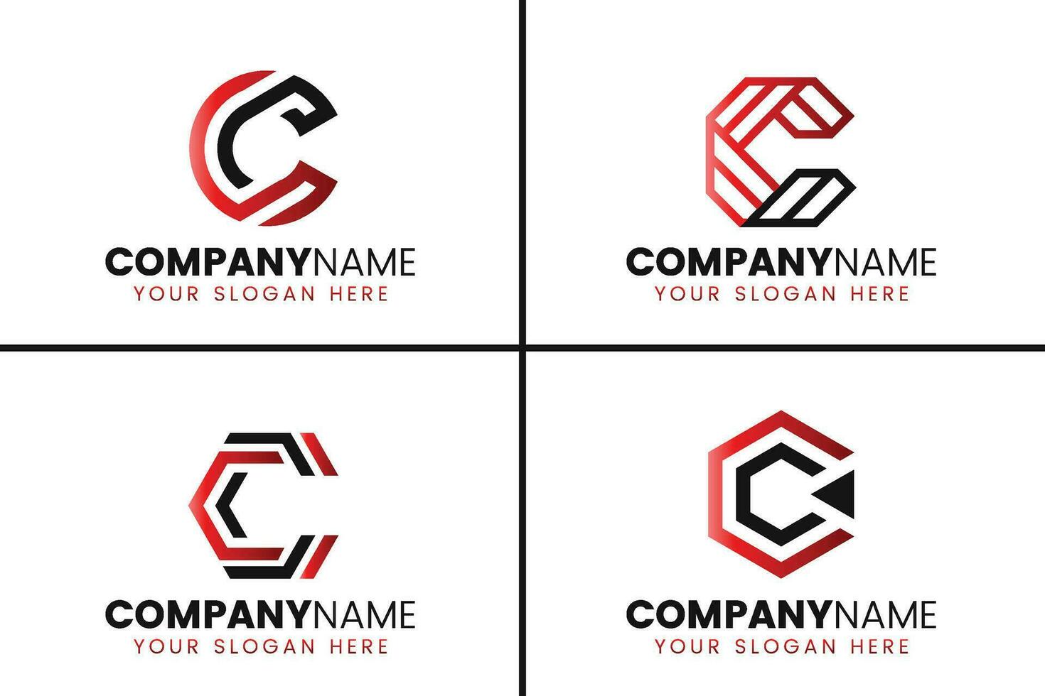 creatief monogram brief cc logo ontwerp verzameling vector