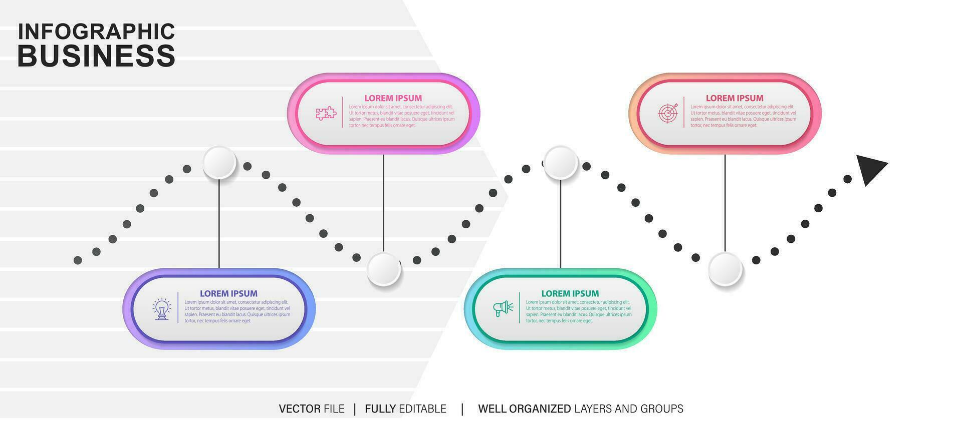 reeks van infographic elementen gegevens visualisatie vector ontwerp sjabloon. kan worden gebruikt voor stappen, opties, bedrijf werkwijze, werkstroom, diagram, flowchart concept, tijdlijn, afzet pictogrammen, info grafiek.