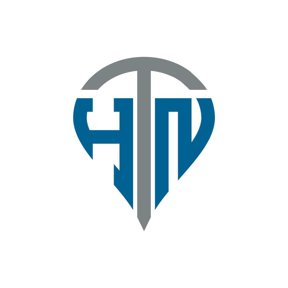 htn brief logo. htn creatief monogram initialen brief logo concept. htn uniek modern vlak abstract vector brief logo ontwerp.