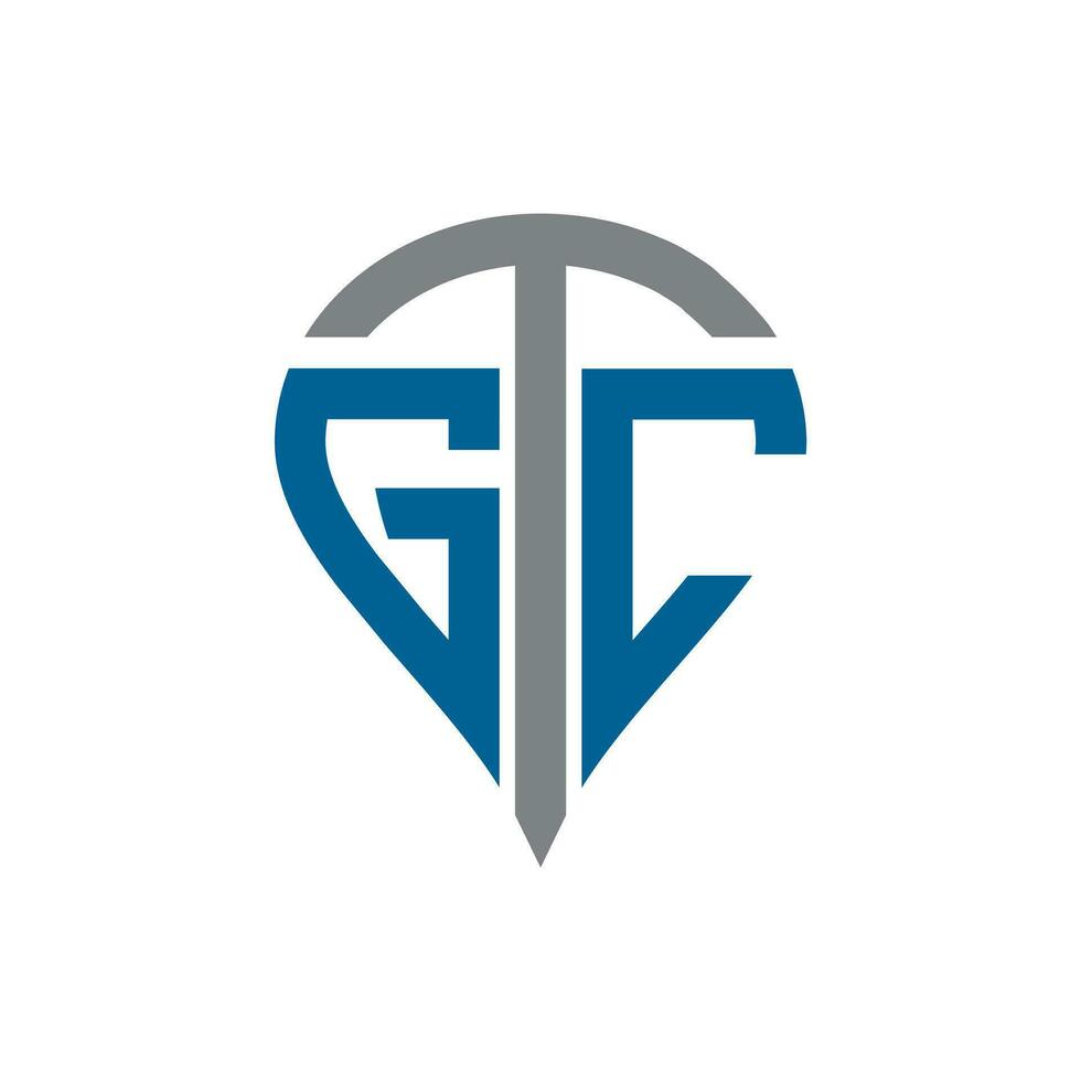 gtc brief logo. gtc creatief monogram initialen brief logo concept. gtc uniek modern vlak abstract vector brief logo ontwerp.