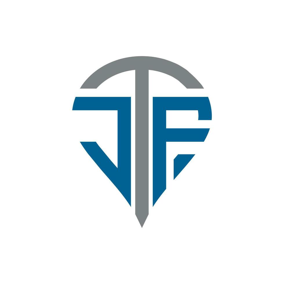 jtf brief logo. jtf creatief monogram initialen brief logo concept. jtf uniek modern vlak abstract vector brief logo ontwerp.