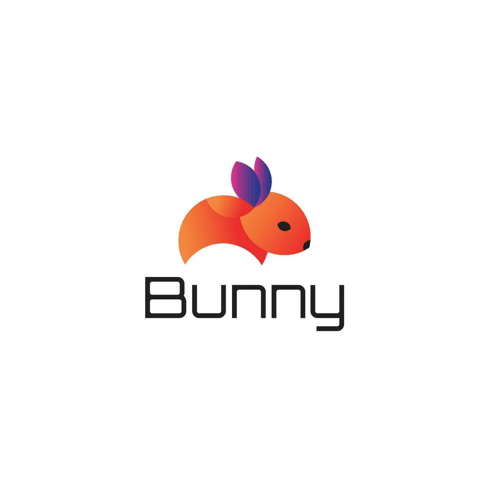 konijn logo ontwerp in een vector het dossier