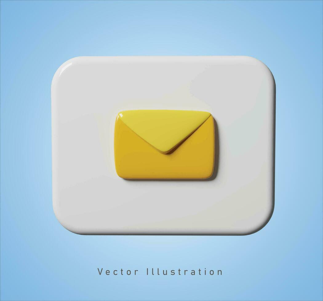 bericht teken in 3d vector illustratie