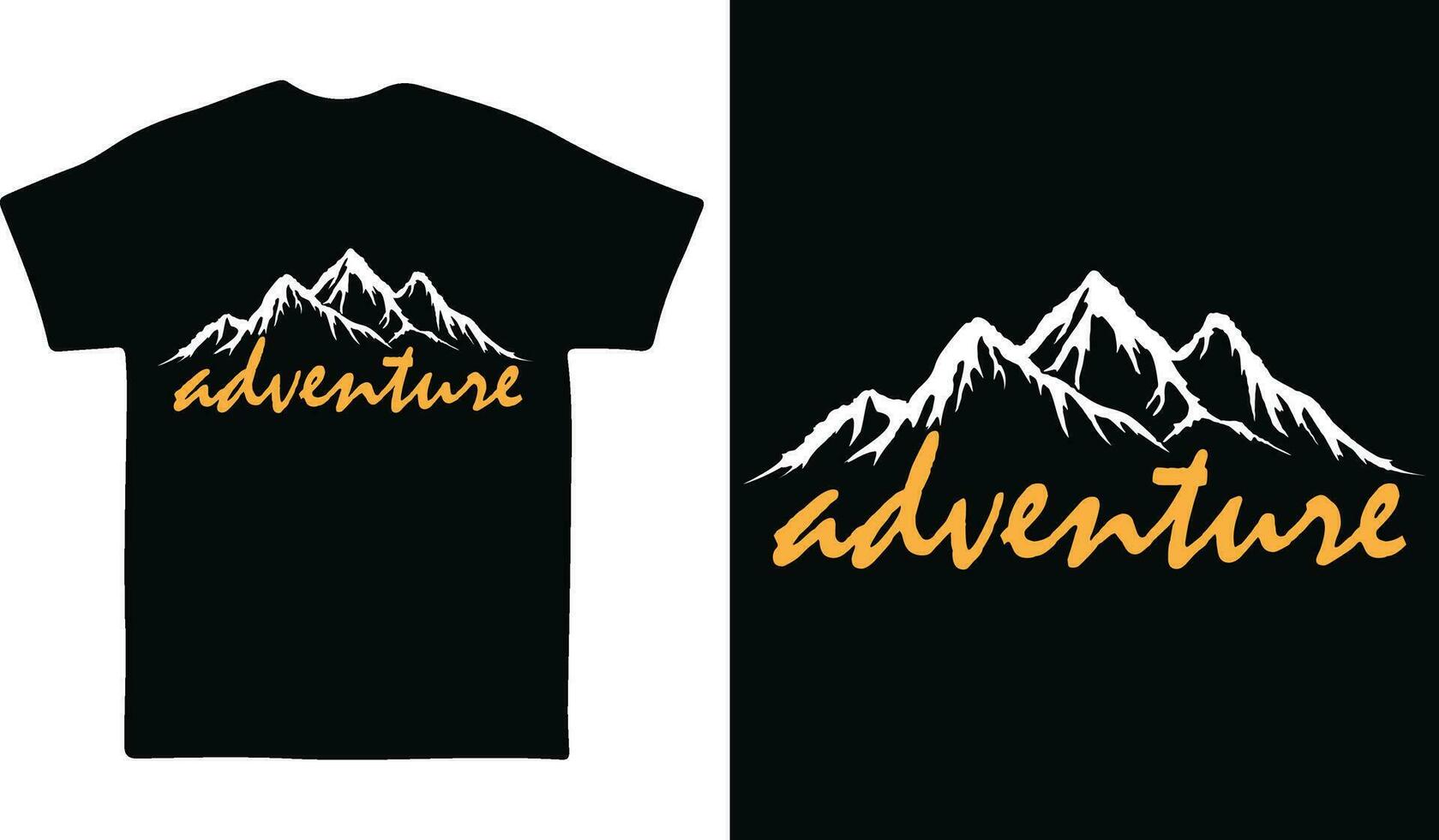 de berg zijn roeping en ik moet Gaan avontuur t-shirt ontwerp vector