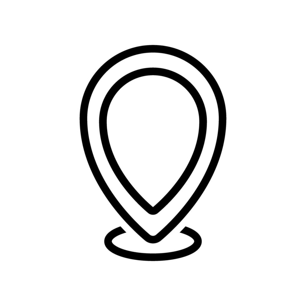 plaats vector icoon. punt illustratie teken. positie symbool. plaats logo.
